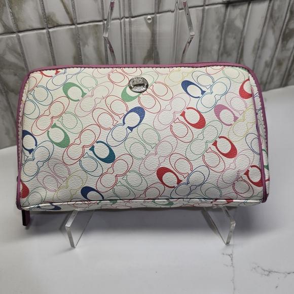 Coach Colorful Signature Chelsea Large Cosmetic Bag - Picture 1 of 11